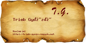 Trieb Győző névjegykártya